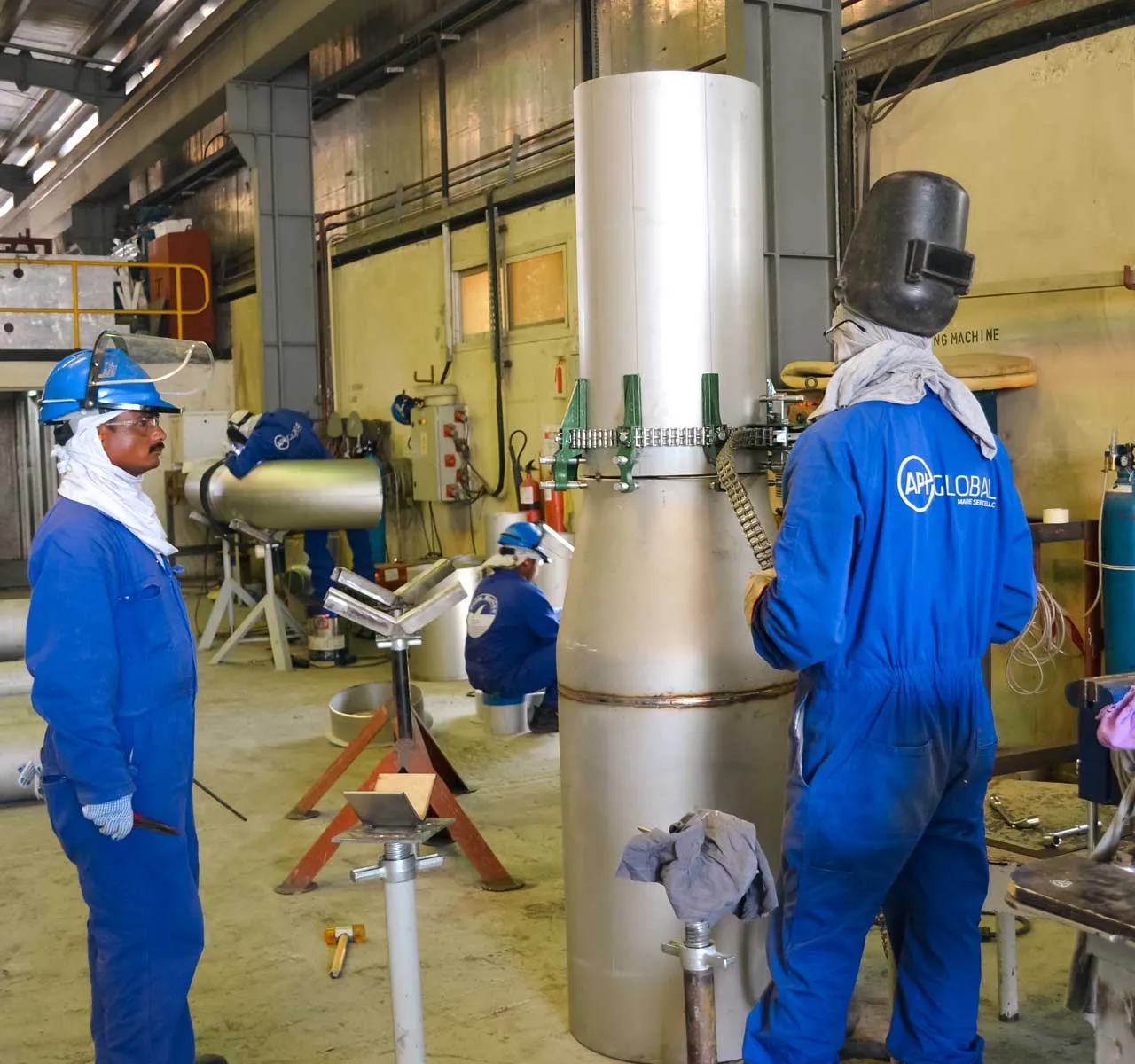 Stainless steel pipes for process plant