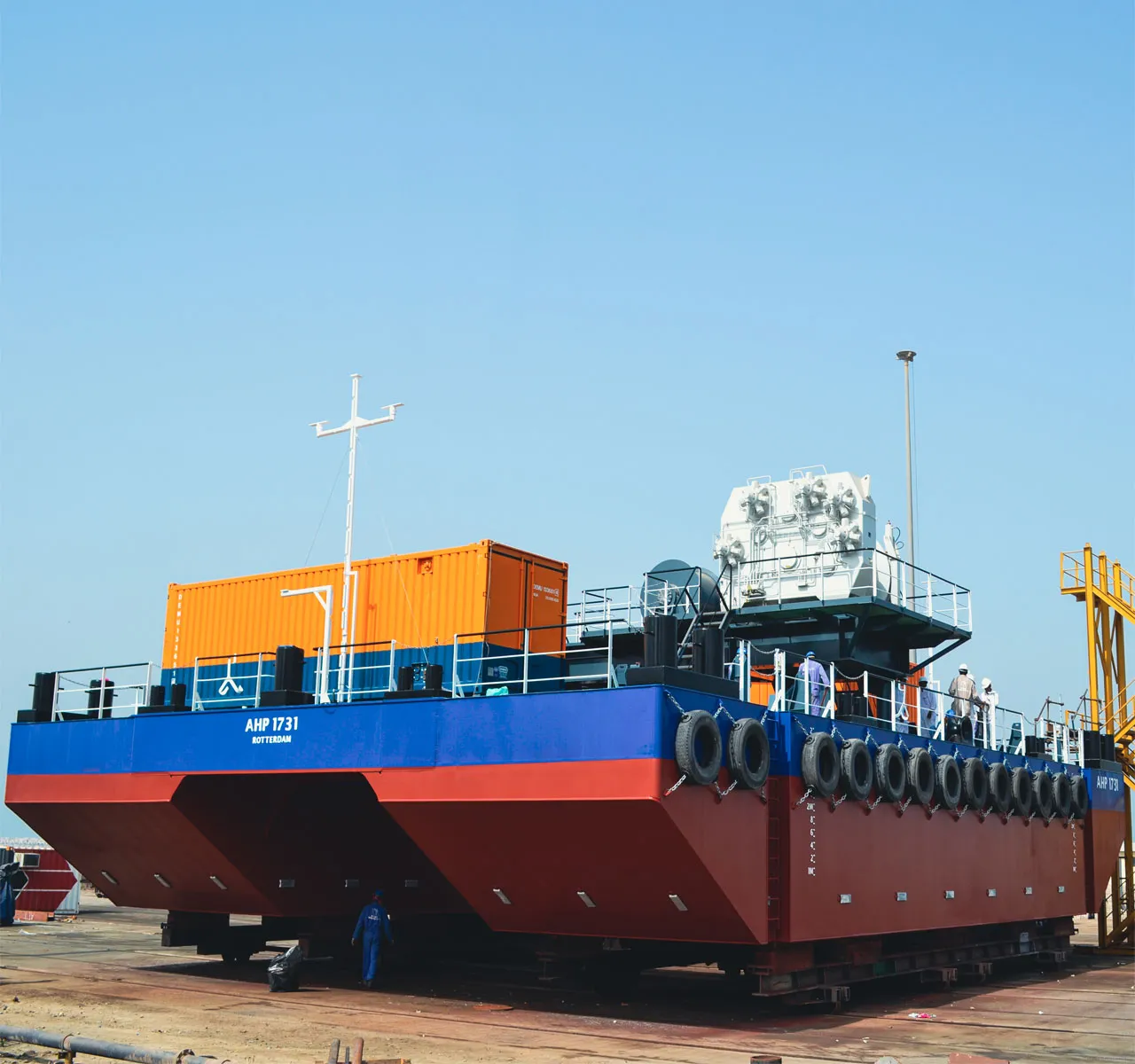 Anchor handling pontoon