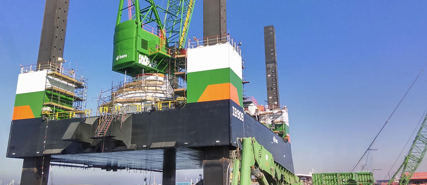 APT Global Secures Major Repair Project Jack-Up Barge IB-909 For BAM International